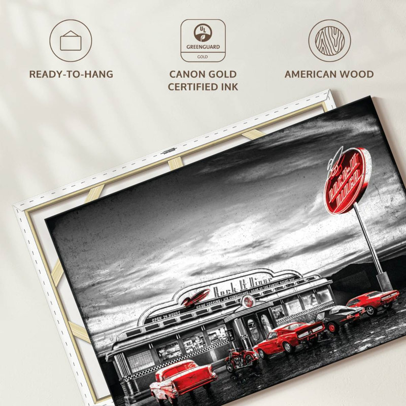" American Diner Pop " by L. C. Sutton Creations, 26" H x 39" W x 1.25" D