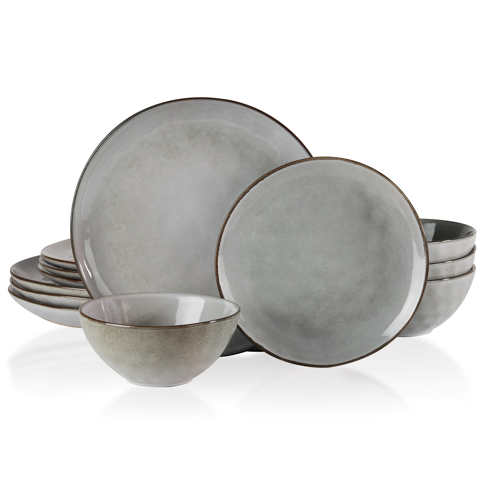 Joss & Main Leny 12-Piece Stoneware Dinnerware Set - Service for 4 & Reviews | Wayfair