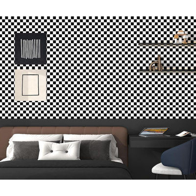 Modern Peel And Stick Wallpape Mosaic Checkered Contact Self Adhesive Lattice Wallpaper Removable Decorative Wallpapers For Bedroom Countertops Cabinet Vinyl Roll