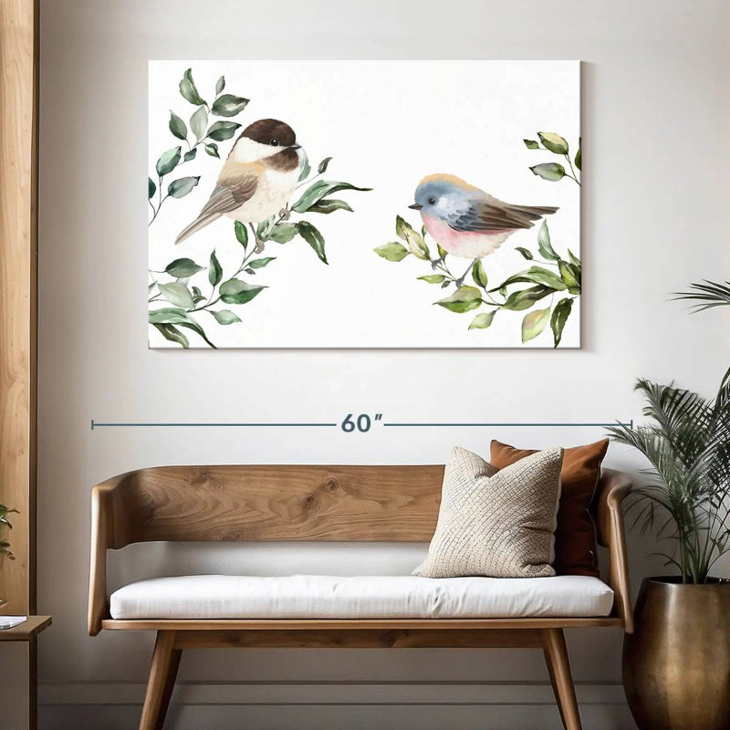 Birds On Branches, 32" H x 48" W