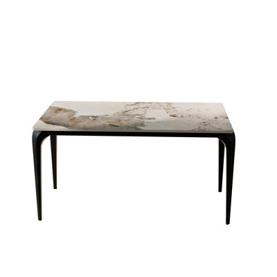 Yianna Modern Stone Dining Table for Modern Kitchen Living Room, Home and Office
