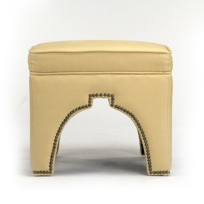 Marnix Solid Wood Accent Stool, Yellow