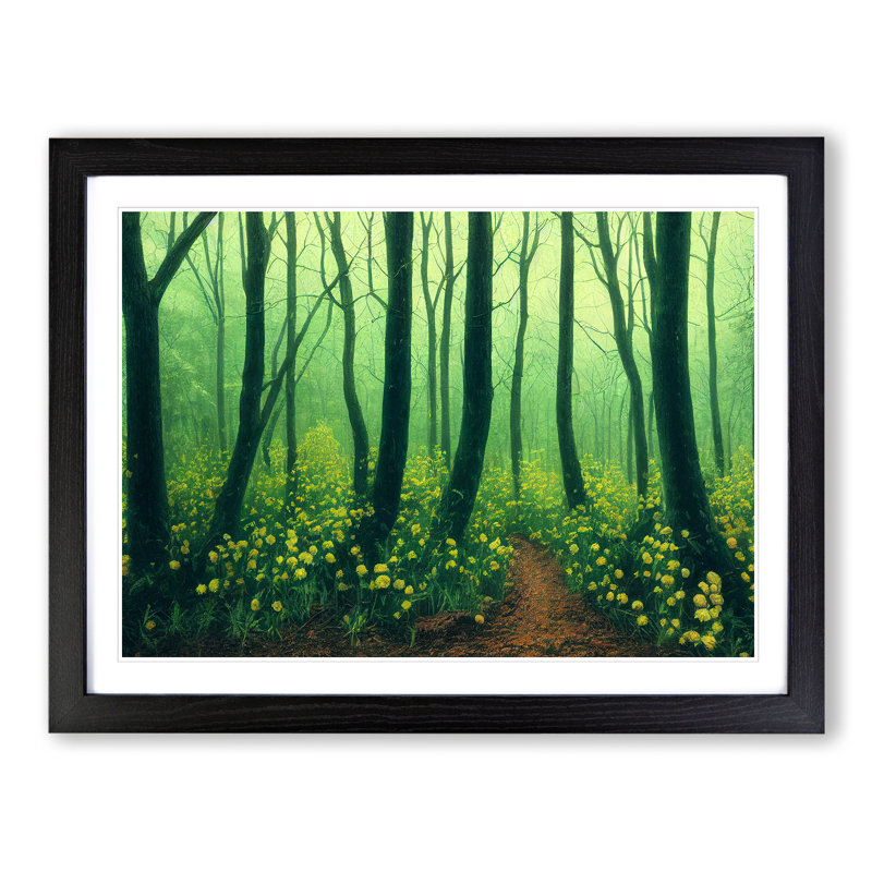 Amazing Spring Forest - Framed Print, Black Framed, 46cm H x 64cm W x 2cm D
