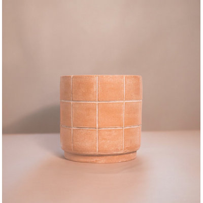 Grid Small Terracotta Planter