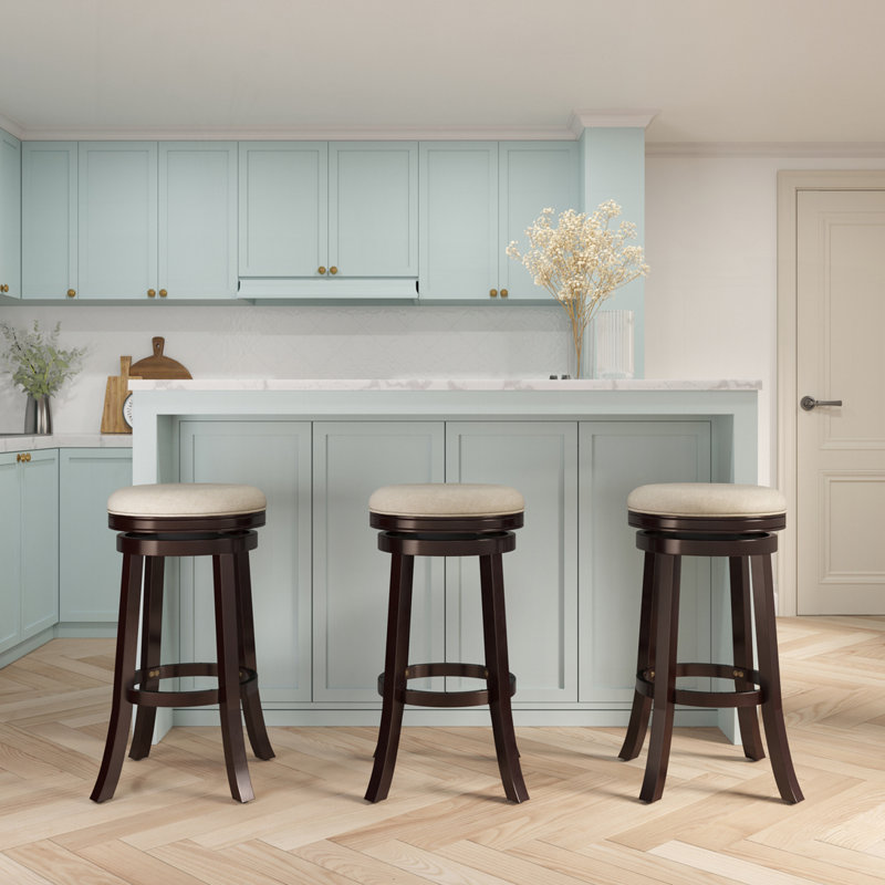 Tabouret de bar 30 po, Brun, Beige