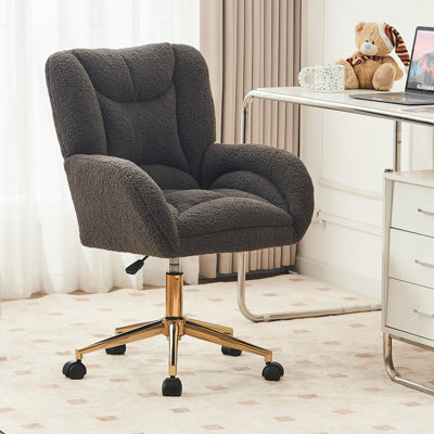 Teddy Swivel Office Chair With Metal Base
