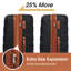 Valise Hardshell 2 pièces + valise à roulettes avec verrou TSA léger 20 po + 28 po-129068692-129068694