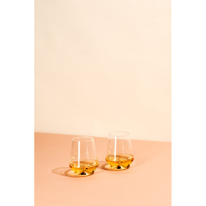 Monti Crystal Stemless Wine Glass