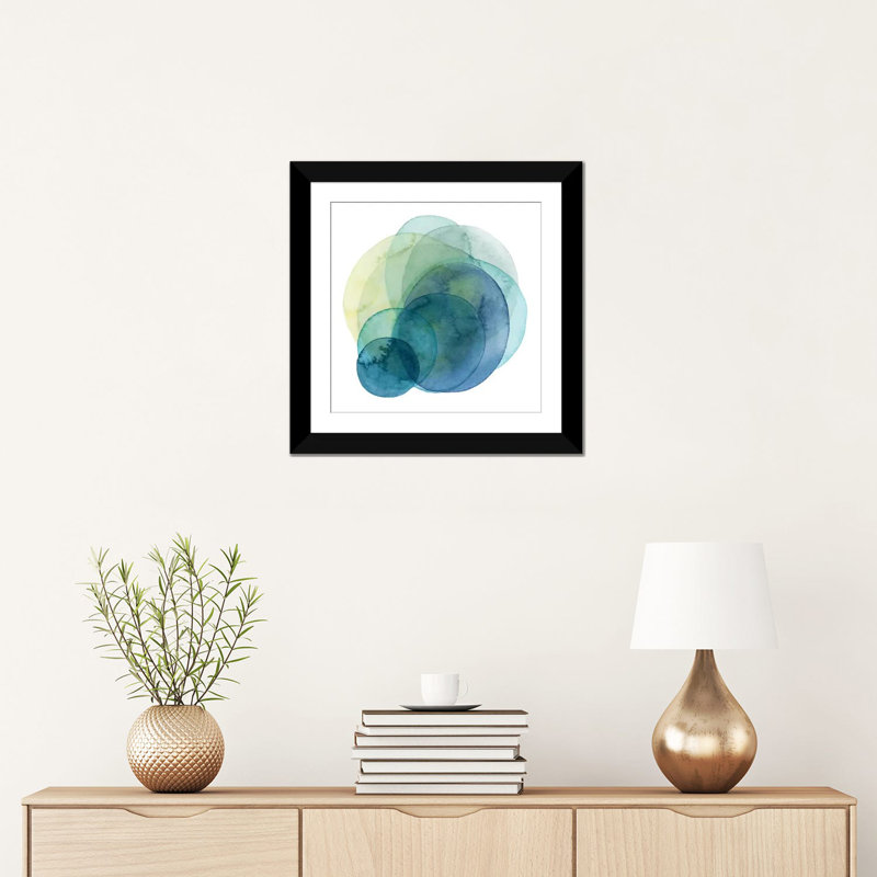 «Evolving Planets IV», impression, H 16 po x l 16 po x P 1 po, Papier d'art encadré noir, Blanc