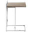 Table à collation moderne avec base en métal, plateau et cadre latéraux en stratifié taupe, pour le salon et la chambre à coucher, longueur 16 po x largeur 18,03 po, hauteur 26,5 po