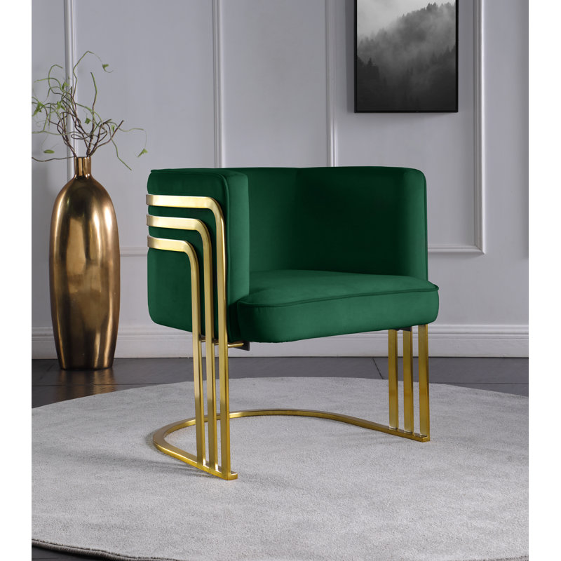 Fauteuil Loicel, Velours vert