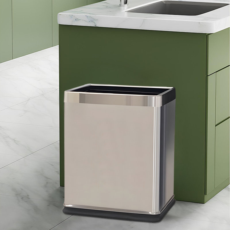 Poubelle ouverte en acier inoxydable 2,19 gallons