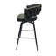 4 tabourets de bar en cuir technique brun clair, pivotant à 360 degrés, tissé, pour îlot de cuisine, restaurant, revêtement pivotant, café, bar,