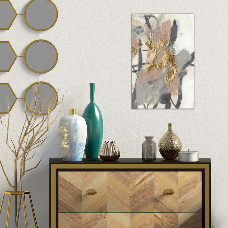 Golden Blush II by Jennifer Goldberger - Wrapped Canvas Painting, 66.04 cm H x 45.72 cm W x 3.175 cm D