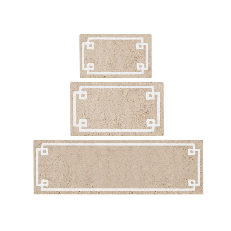Tapis pour salle de bain 100% coton avec envers antidérapant Evan , Taupe, L 20 po x L 30 po