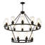 Lustre en roue de chariot à 2 niveaux 20 lumières avec lumière (sans ampoules) pour le salon / salle à manger - E26