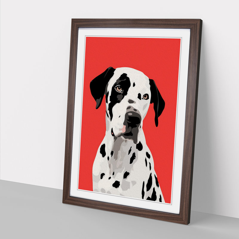 Single Picture Frame Print on Wood, 46cm H x 34cm W, Walnut Framed