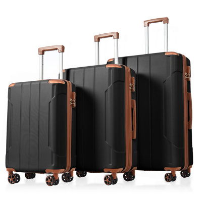 Luggage Sets 3 Piece, Hard Shell ABS Lightweight Durable Suitcases With Double Spinner Wheels 20/24/28 Inch