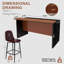 Table moderne avec 2 tabourets de bar, ensemble de table de salle à manger avec éclairage DEL pour la salle à manger-743563263-743563233-743563260