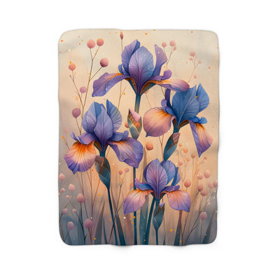 Couverture de sherpa de qualité supérieure Springtime Girl Serenade
