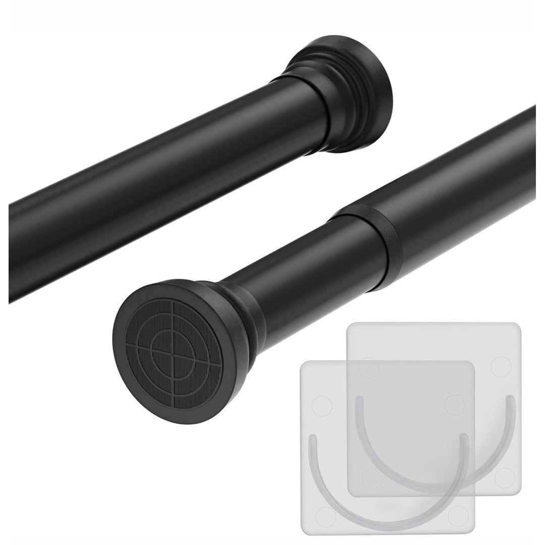 Shower Curtain Pole,80-165 Cm ,Extendable Shower Curtain Pole,Non-Slip, No Drilling