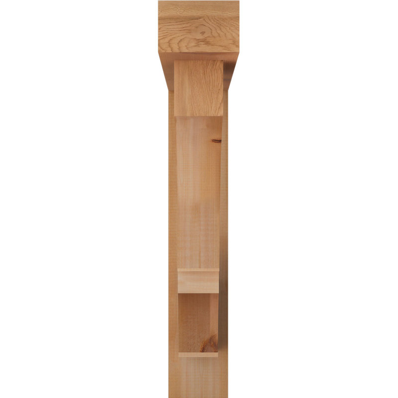 Support de bloc Balboa avec entretoise décalée, 32 x 32, Cèdre rouge occidental de l 5 1/2 po (lisse)