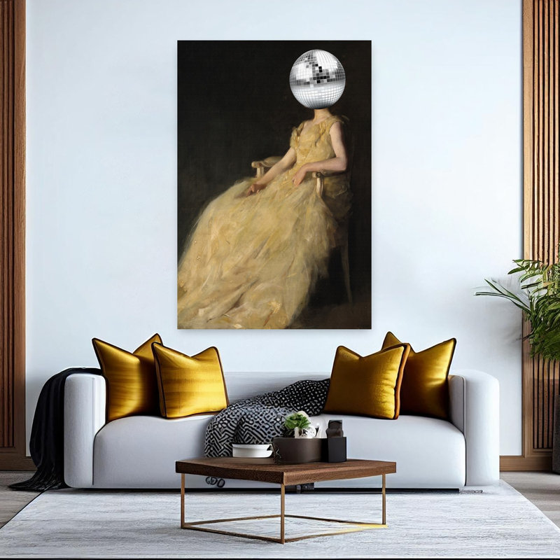 Art contemporain contemporain rétro coloré, 60" H x 40" W