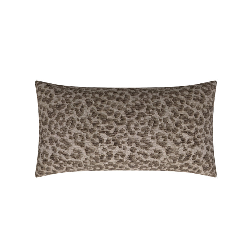 Coussin décoratif réversible en plumes à imprimé animal, H 16 po x l 30 po, Brun