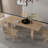 Modern Burlywood Rectangular Solid Wood Dining Table-1382802045