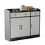 Buffet moderne 47 po noir et blanc avec tablettes réglables