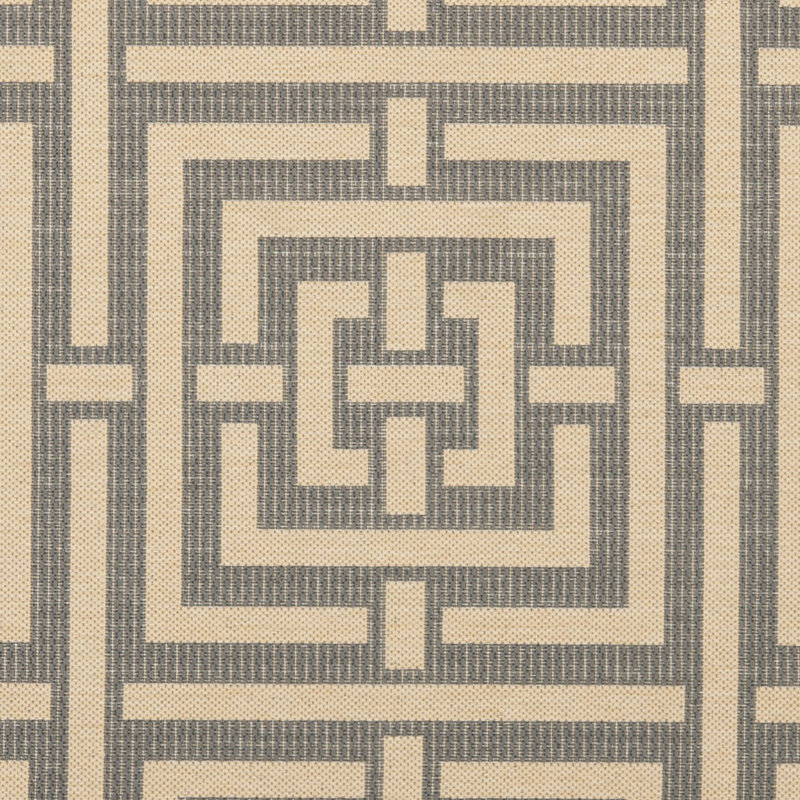 Arneshia Geometric Grey/Cream Indoor/Outdoor Area Rug, Runner 2'3" x 20'