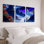 «Fantasy Mountain Landscape», reproduction d'art sur toile tendue sur toile (ensemble de 3)