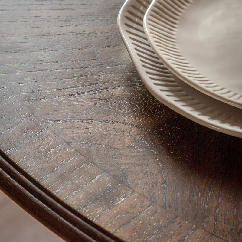 Cesaire Ash Round Dining Table, Brown