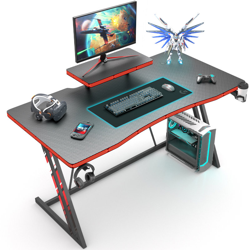 Dorazio 47.24'' Gaming Computer Desk with Monitor Stand, 28" H x 47.24" W x 23" D