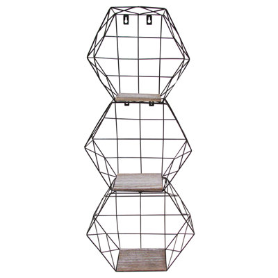 Wolsingham 3 Piece Hexagon Metal Accent Shelf