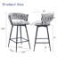 Tabourets de bar pivotants confortables, coussins en lin de coton, design moderne, cuisine et salle à manger
