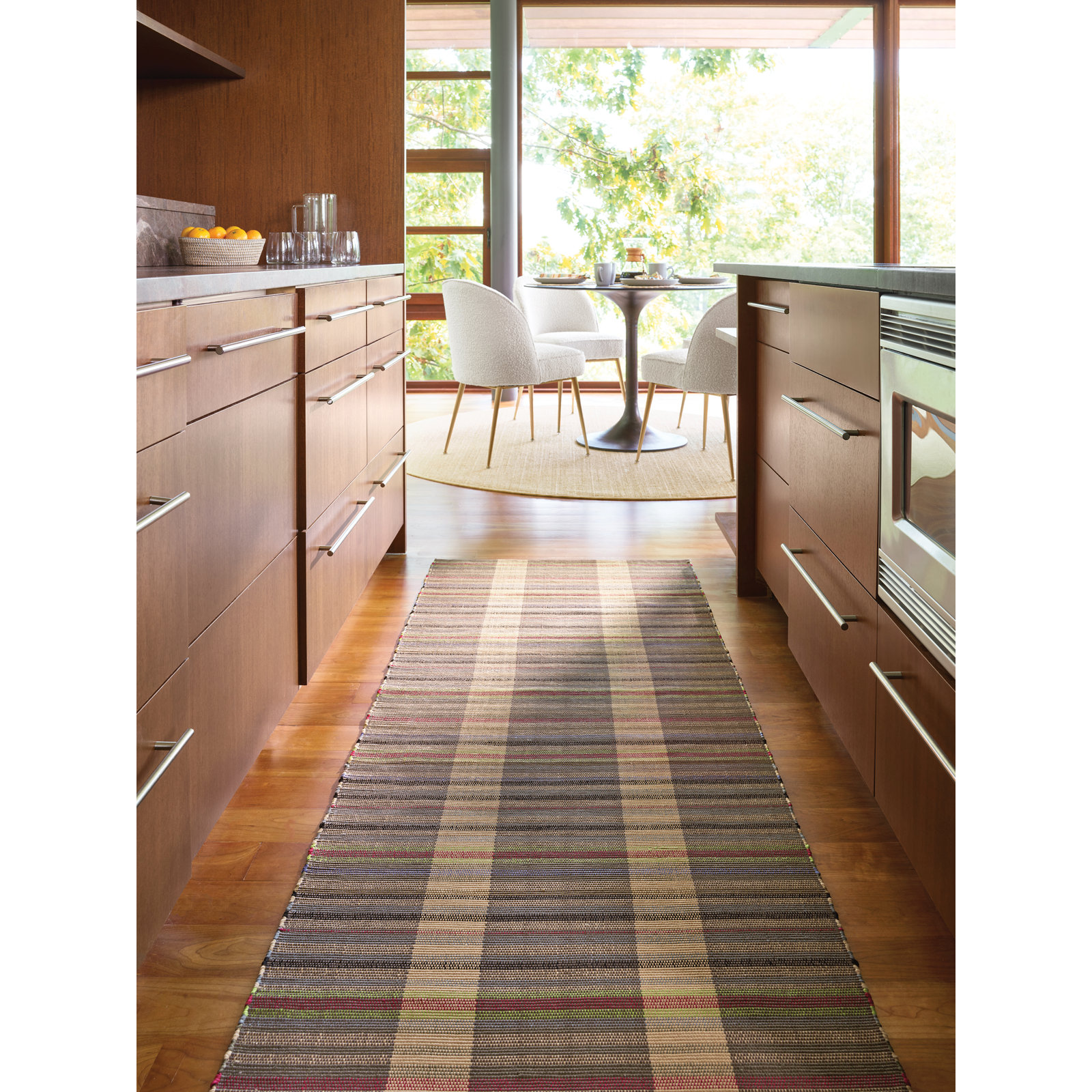 Swedish Handmade Blue Indoor/Outdoor Rug, Runner 2'6" x 8'