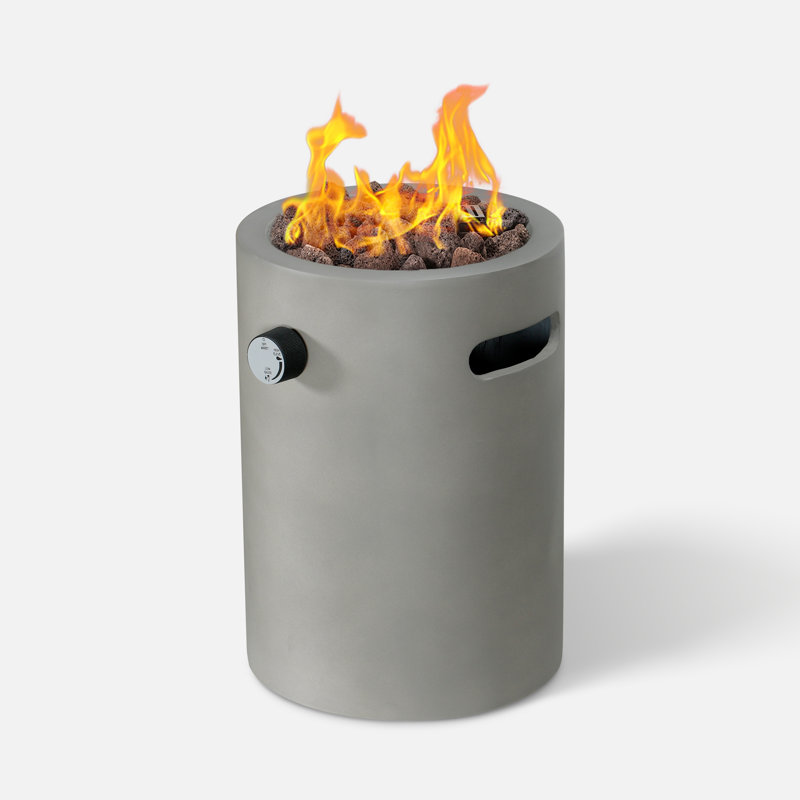 Afterglow Outdoor Tabletop Fireplace,Gray, Marble