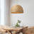 Althea Rattan Pendant Light - Natural Dome 1-Light Polished Handwoven Adjustable Light Fixture For Kitchen Island, Kitchen, Dining Room, Living Room, Bedroom, Hallway or Covered Patio in Modern, Farmhouse & Boho Style