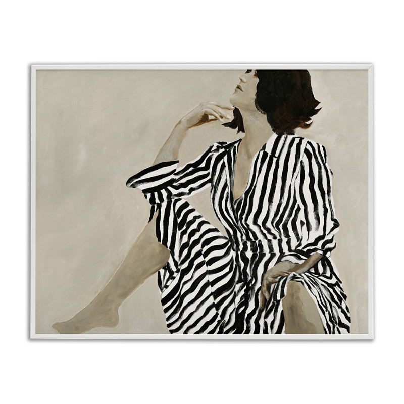  Giclée d'art par Design Fabrikken, H 24 po x l 30 po, Estampe numérique encadrée blanc bord de mer