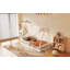 Lit simple en bois simple avec clôture protectrice, blanc