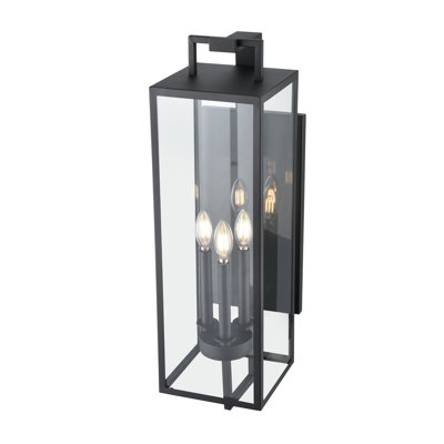 Defrancisco 3 Light 28.5" Tall Outdoor Wall Sconce