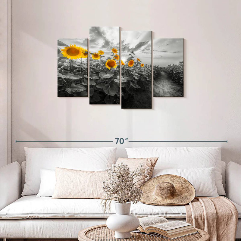 Path Through The Sunflower Field, 27" H x 43" W