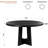 47" Round Pedestal Dining Table for 4-6, Space Saving Kitchen & Apartment Furniture-618996576