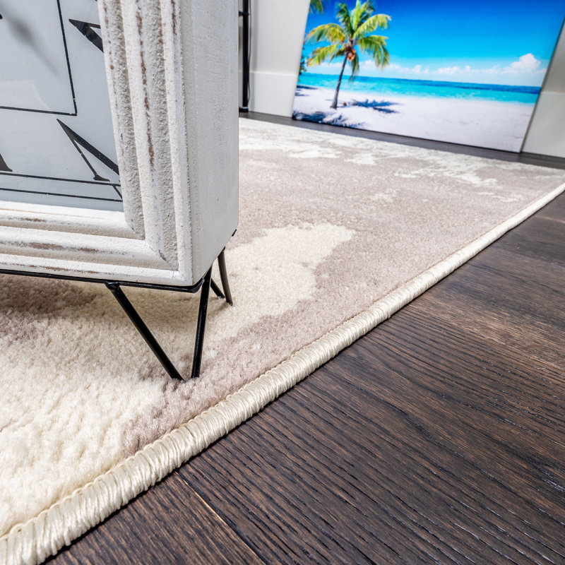 Tapis taupe / ivoire, Rectangle 3 pi 3 po x 4 pi 11 po