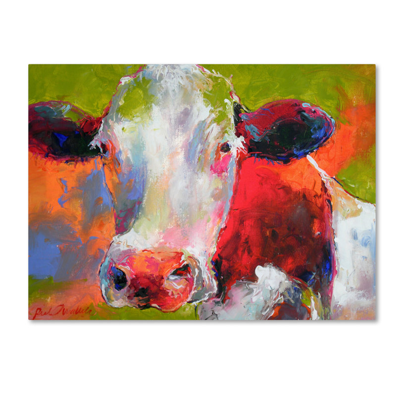 « art cow », reproduction sur toile tendue, H 35 po x l 47 po