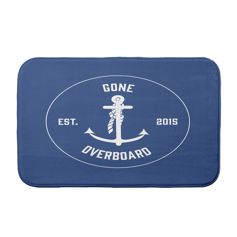 Tapis de bain Emily Gone, H 18 po x L 30 po, Bleu