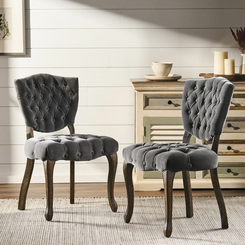 Fauteuil Kd Chair 2 - dossier courbé, velours gris anthracite pour une assise confortable, fabrication en bois confortable
