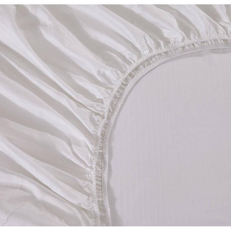 Ensemble de draps 100% coton 600 fils 600 fils jacquard, Très grand, Blanc