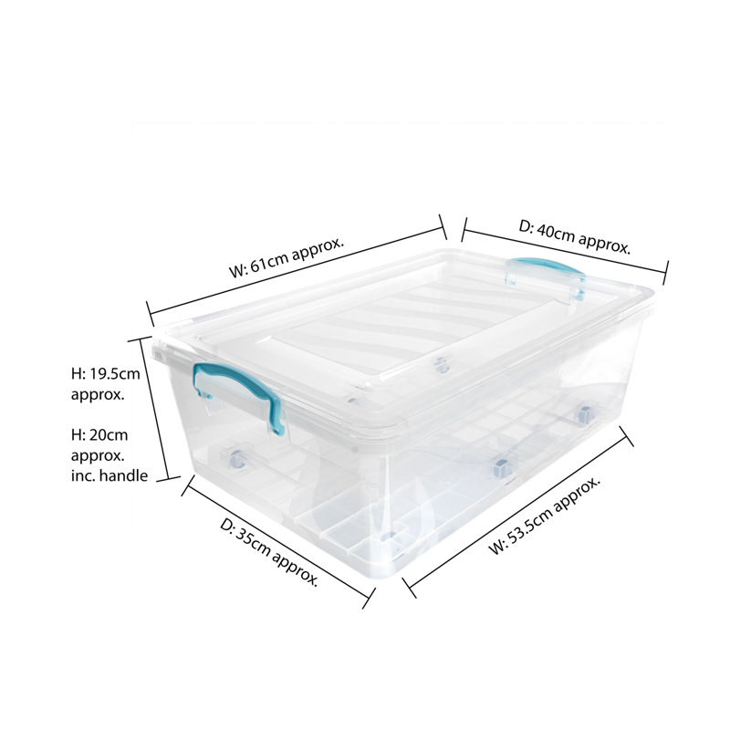 Rebrilliant Plastic Decorative Bin, 19.5cm H x 41cm W x 61cm D